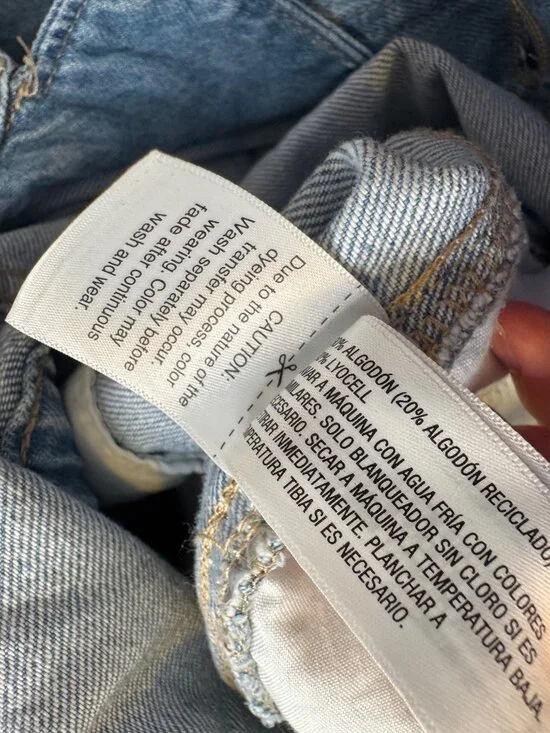 Universal Thread Size 17 Long Sleeve Romper Jean Medium Wash NWT - Picture 7 of 16